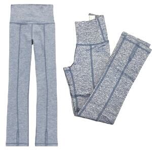 NEW Aerie Offline Hugger Seamless LEGGING XXS Heathered Blue High Rise Split Hem